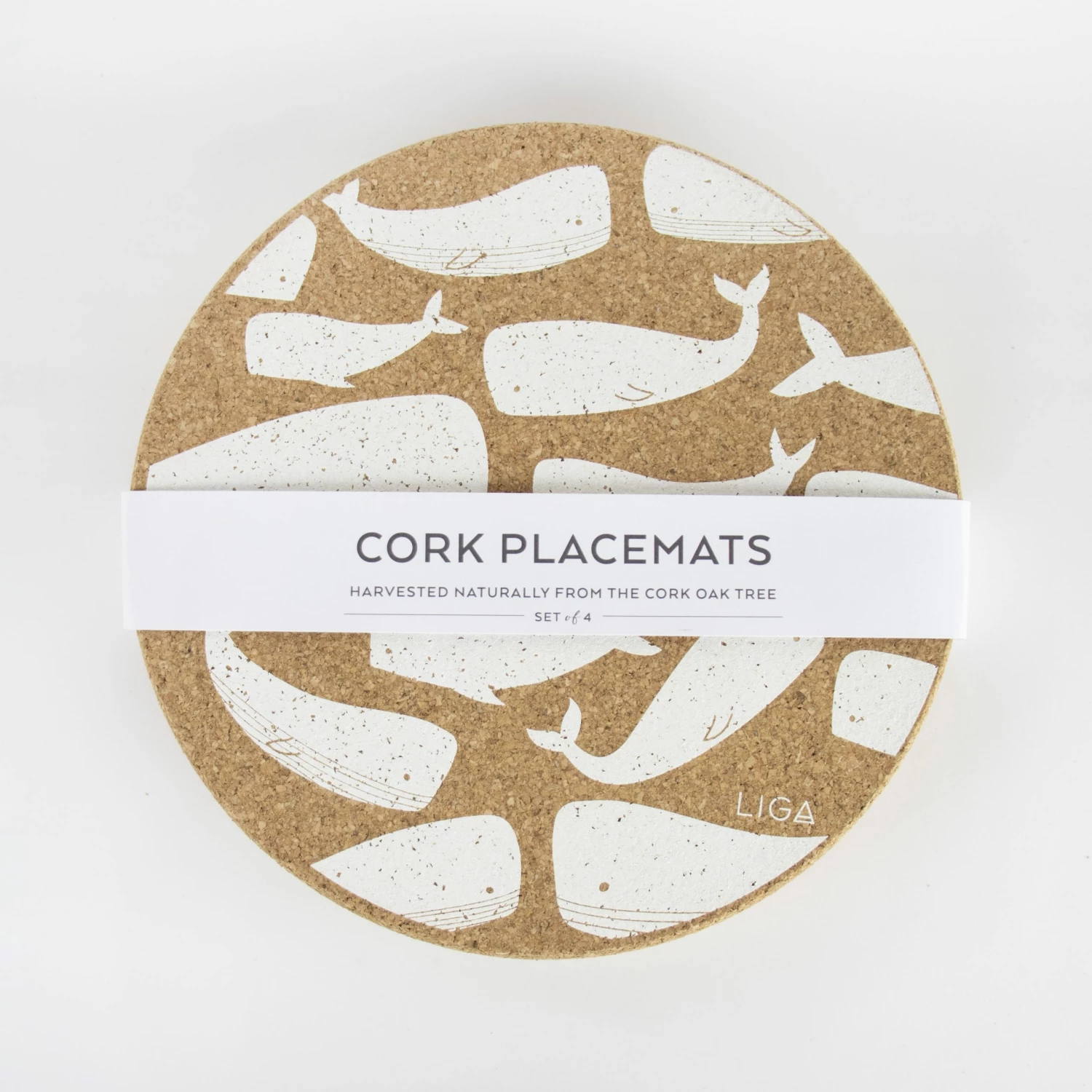 LIGA Cork Placemats Whale Set 3 LIGA Cork Placemats Whale Set
