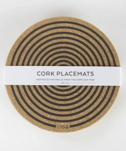 LIGA Cork Placemats Orbit Grey Set