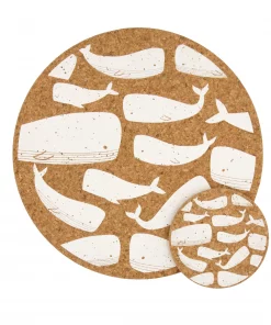 LIGA Cork Placemat White Whales