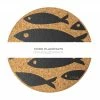 LIGA Cork Placemats Fish Grey Set