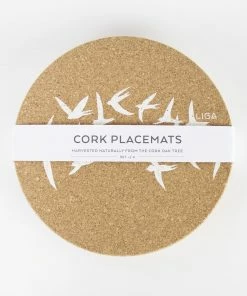 LIGA Cork Placemats Swallows White Set