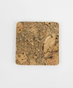 LIGA Cork Coaster Set Square Ice Grey
