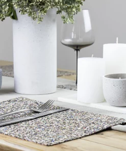 LIGA Cork and Reycled Plastic Beach Clean Rectangular Placemats Set of 4