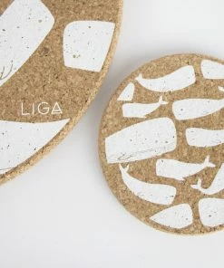LIGA Cork Coaster Whale Set