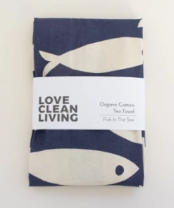 LIGA Fish In The Sea Tea Towel Organic Cotton