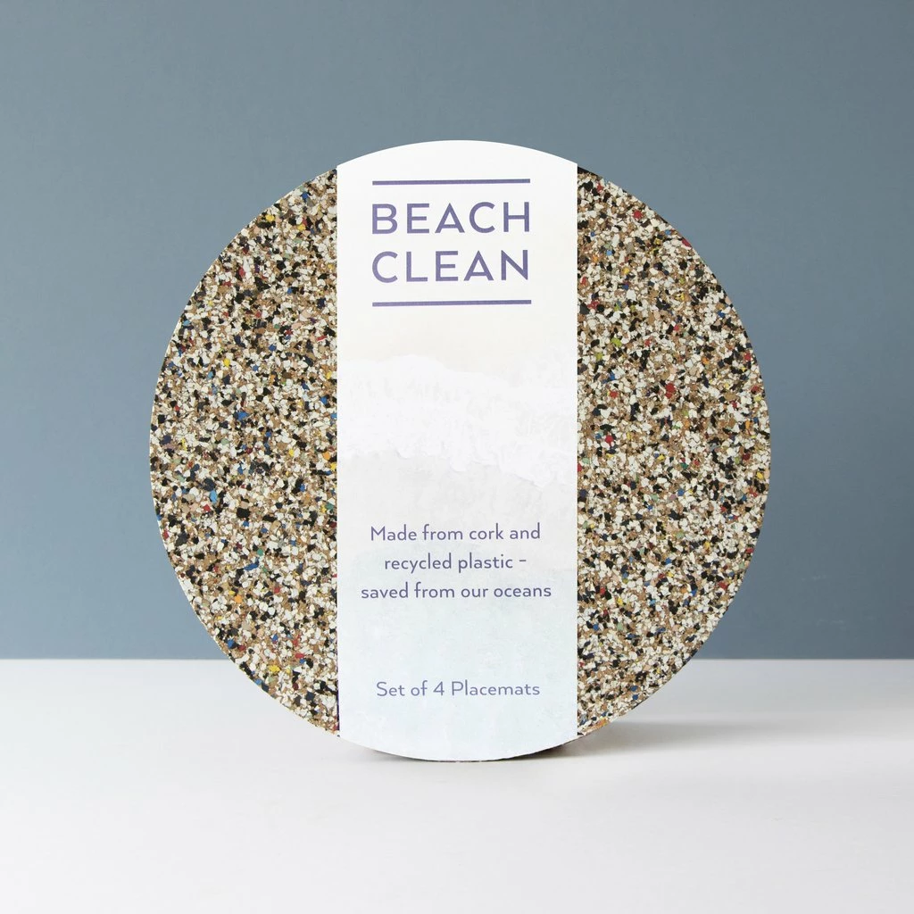 LIGA Beach Clean Round Placemats Set of 4 4 LIGA Beach Clean Round Placemats Set of 4