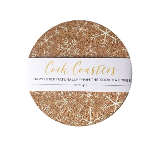 LIGA Cork Coaster Snowflakes Set 3 LIGA Cork Coaster Snowflakes Set