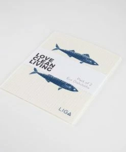 LIGA ECO Dishcloths Mackerel & Sunshine