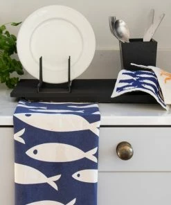 LIGA Fish In The Sea Tea Towel Organic Cotton