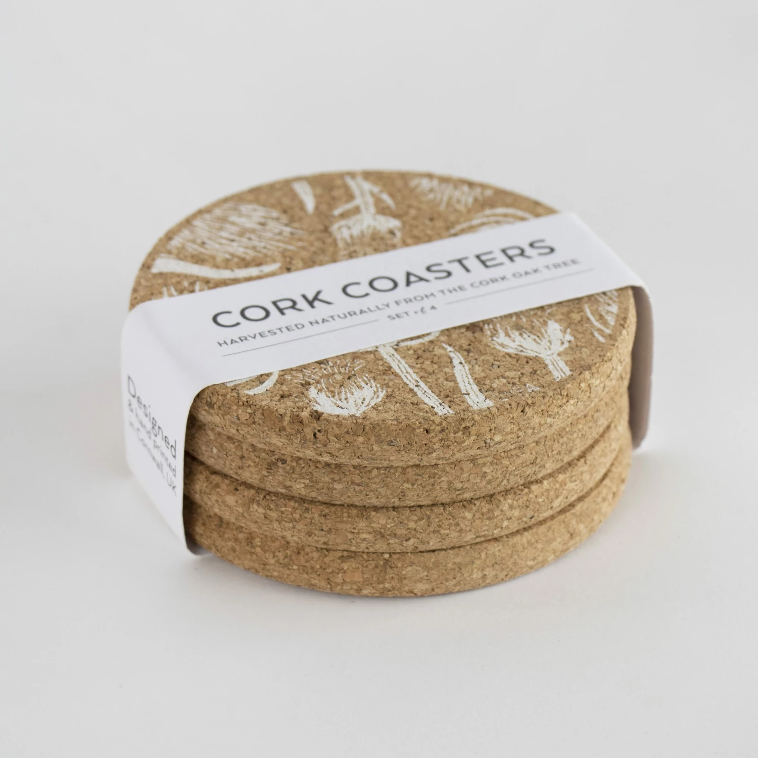 LIGA Cork Coaster Thistles Set 4 LIGA Cork Coaster Thistles Set