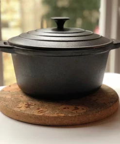 LIGA Large Ice Grey Round Cork Trivet