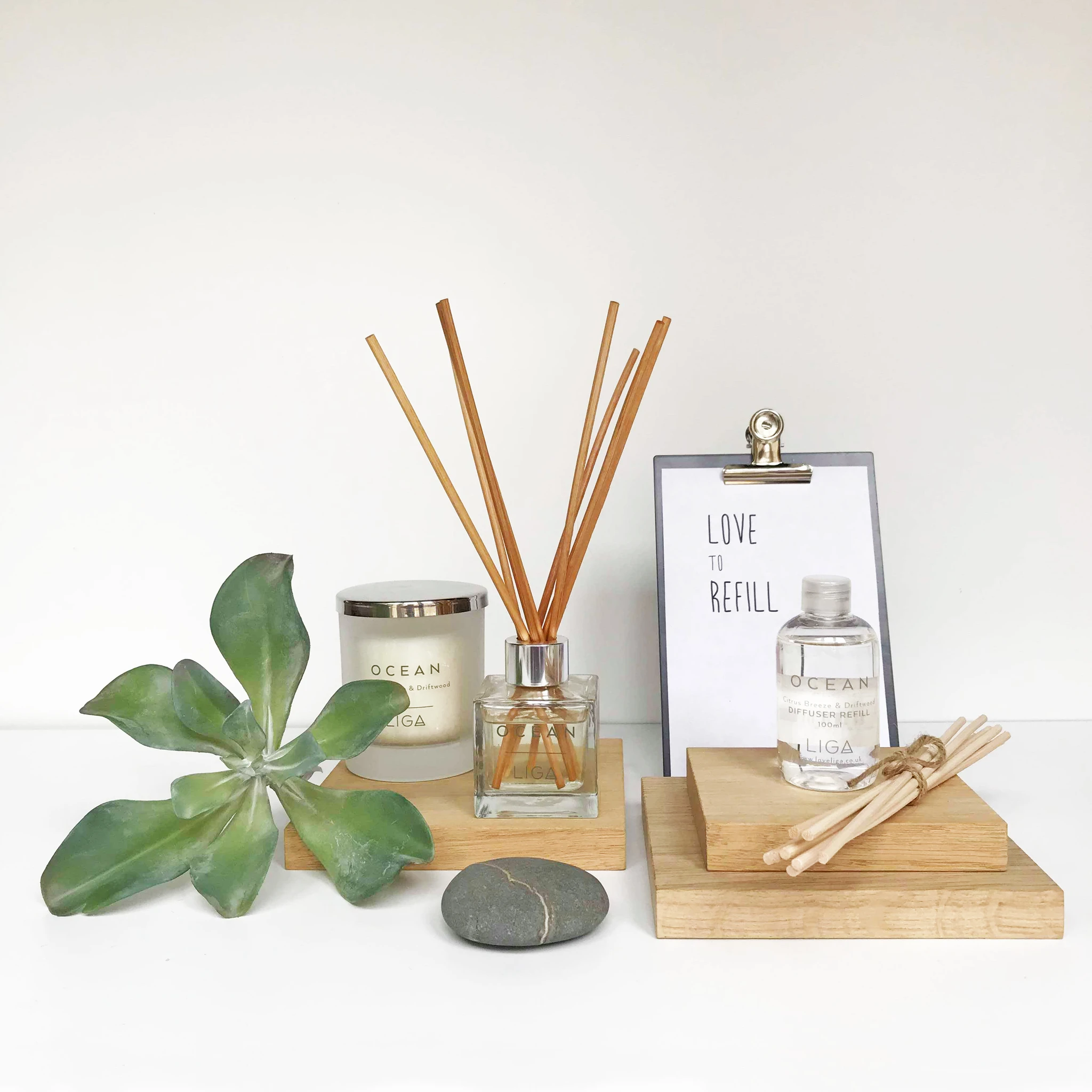 LIGA Citrus Breeze And Driftwood Ocean Reed Diffuser Set 5 LIGA Citrus Breeze And Driftwood Ocean Reed Diffuser Set