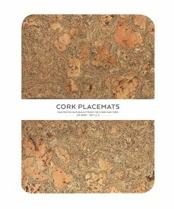 LIGA Rectangle Ice Grey Cork Placemat Set